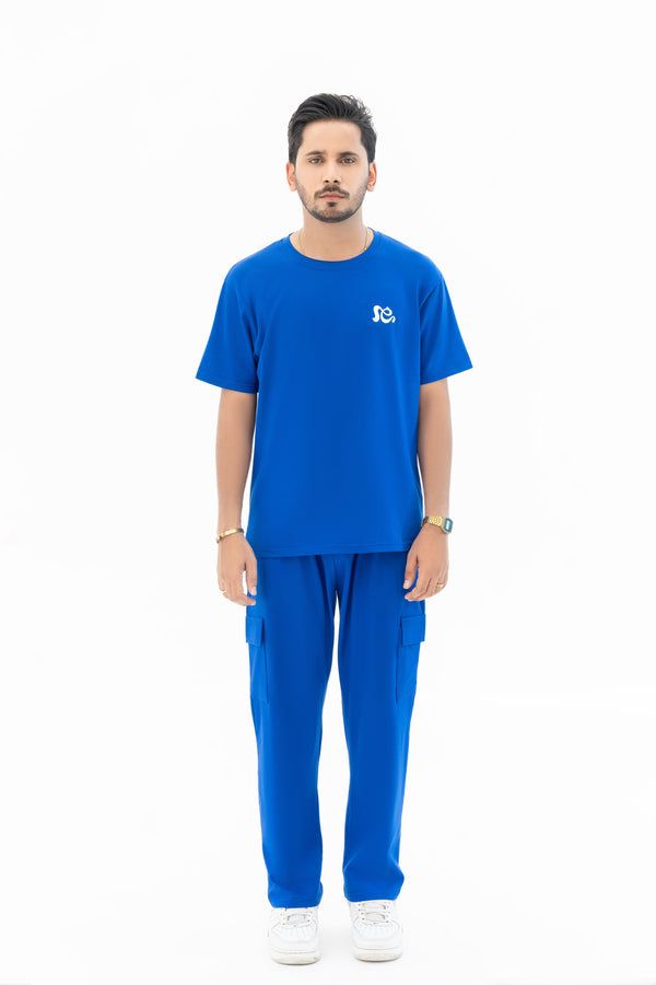 Men’s Basic Fit Cargo Loungewear Set –  Royal Blue