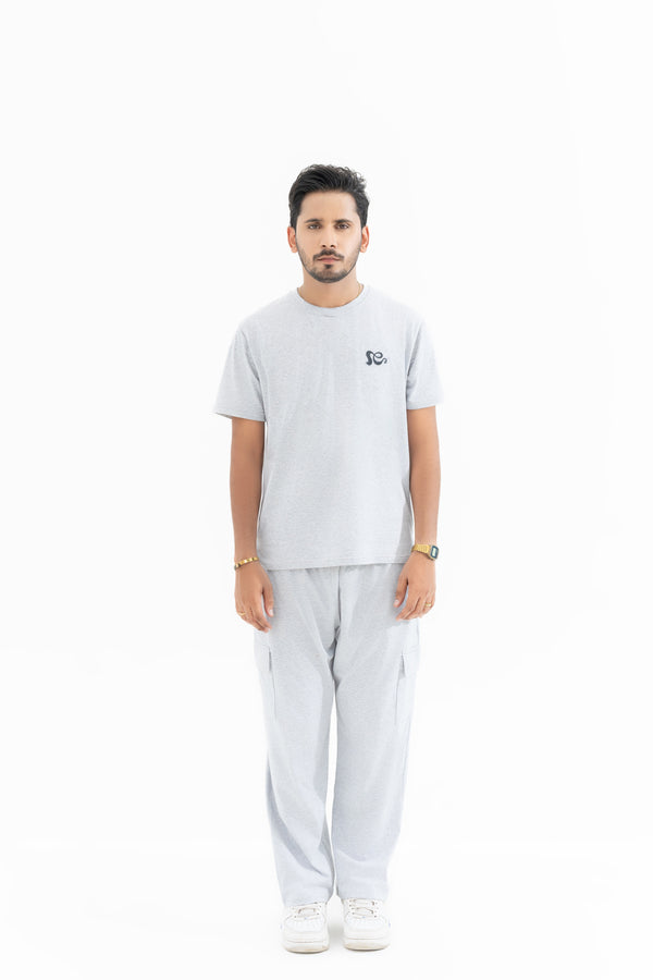 Men’s Basic Fit Cargo Loungewear Set –  GREY